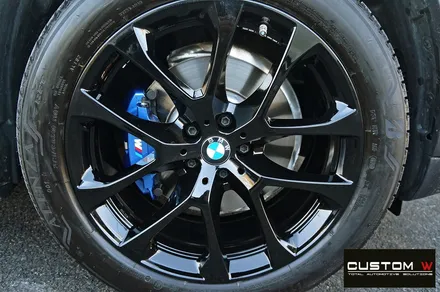 BMW 신형 G05 X5 30d 블랙유광 휠도색 + 블루 캘리퍼 도색 / 용인 처인구