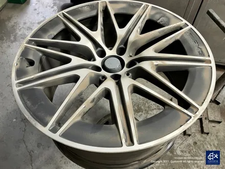벤츠 신형 GT43 AMG 블랙유광 휠도색 + 애시드 그린 캘리퍼 도색 / 용인 처인구