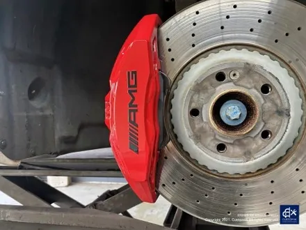 벤츠 E53 AMG 휠수리 후 블랙 실버 투톤 무광 휠도색 + 레드 캘리퍼 도색 / 용인 처인구
