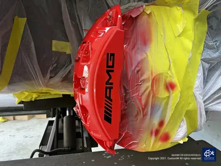 벤츠 GLE53 AMG 쿠페 블랙유광 휠도색 + 레드 캘리퍼 도색 / 용인 처인구