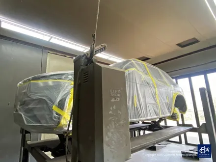 벤츠 GLE53 AMG 잘 못된 휠수리 박리 제거 후, 블랙유광 휠도색 + 레드 캘리퍼 도색 / 용인 처인구