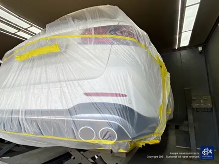 벤츠 GLC43 AMG 휠수리 후 투톤 유광 휠도색 + 레드 캘리퍼 도색 / 용인 처인구