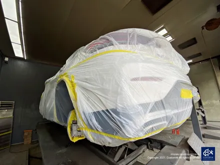 벤츠 GLC220d 휠수리 후 블랙유광 휠도색 + 레드 캘리퍼 도색 / 용인 처인구