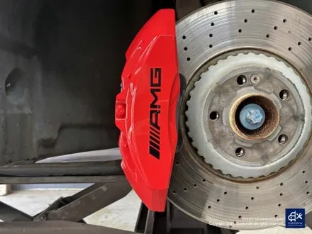 벤츠 E53 AMG 휠수리 후 블랙 실버 투톤 무광 휠도색 + 레드 캘리퍼 도색 / 용인 처인구