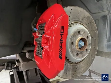 벤츠 E53 AMG 휠수리 후 블랙 실버 투톤 무광 휠도색 + 레드 캘리퍼 도색 / 용인 처인구