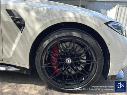 BMW G82 M4 826M 휠 상처 수리 후, 블랙 유광 휠 복원 도색 그리고 레드 캘리퍼 도색 작업까지_! / 용인 처인구