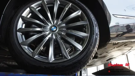 신형 BMW 7시리즈 740LD 휠 상처수리 후 고스트크롬 휠도색. / 용인 처인구
