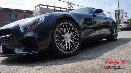 메르세데스 벤츠 AMG GT 블랙유광 휠도색, 레드 캘리퍼도색. / 용인 처인구