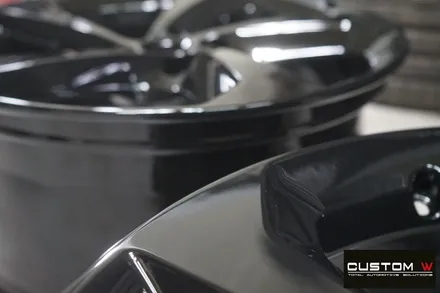 재규어 F 페이스 F-PACE 블랙유광 휠도색, 레드 캘리퍼 도색. / 용인 처인구