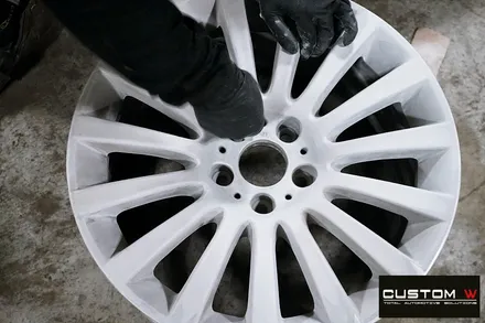 BMW 740Li 블랙유광 휠 + 레드 캘리퍼 도색 / 용인 처인구