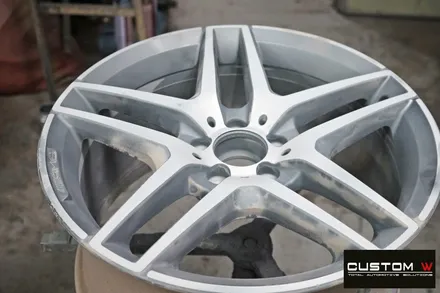 벤츠 S350D 블랙유광 휠도색 + 골드 캘리퍼 도색 / 용인 처인구