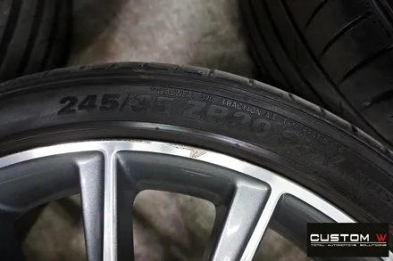 벤츠 E220 쿠페 20인치 마차휠 다이아몬드 컷팅 휠 상처 수리 후, 블랙 폴리시 작업 그리고   레드 캘리퍼 도색 까지. / 용인 처인구