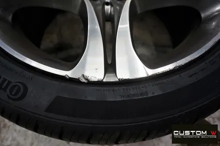 BMW 640d 휠 수리 후 블랙유광 휠 도색 + 레드 캘리퍼 도색 / 용인 처인구