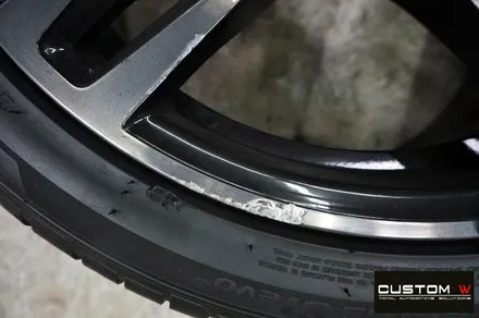 BMW M2 휠 상처 수리 후 블랙유광 휠도색 / 용인 처인구