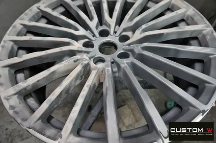BMW G12 740LI 휠 상처 수리 후 고스트 크롬 휠도색 / 용인 처인구