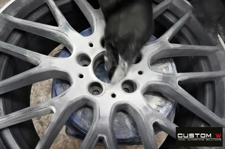 벤츠 CLA250 블랙실버 무광 투톤 휠도색 + 레드 캘리퍼 도색 / 용인 처인구