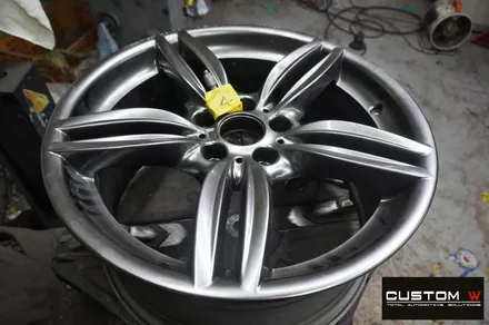 BMW 530d 휠 상처 수리 후 고스트 크롬 휠도색 / 용인 처인구