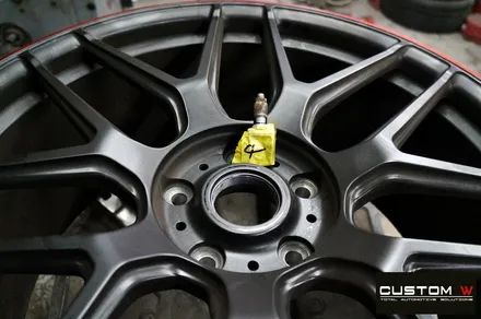 벤츠 신형 G63 AMG 휠 상처 수리 후 블랙 레드 무광 투톤 휠도색 / 용인 처인구