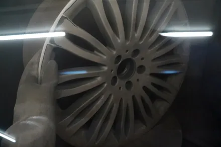 벤츠 S500 휠수리 후 고스트크롬 휠도색 휠복원 / 용인 처인구