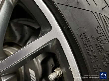 벤츠 GT43 AMG 잘못된 기존 도색 이력 박리후 블랙 실버 투톤 유광 휠도색 + 레드 캘리퍼 도색 / 용인 처인구