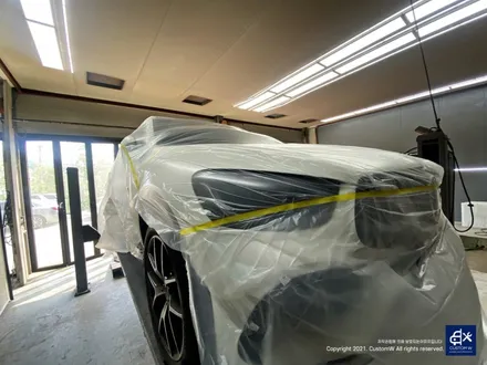 벤츠 GLC43 AMG 휠수리 후 투톤 유광 휠도색 + 레드 캘리퍼 도색 / 용인 처인구