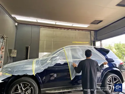벤츠 GLE53 AMG 휠수리 후 블랙유광 휠도색 & 레드 캘리퍼 도색 / 용인 처인구