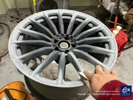 벤츠 GT43 AMG 무광 투톤 / 사틴 블랙 투톤 휠 상처 수리 후, 휠 복원 도색 / 용인 처인구