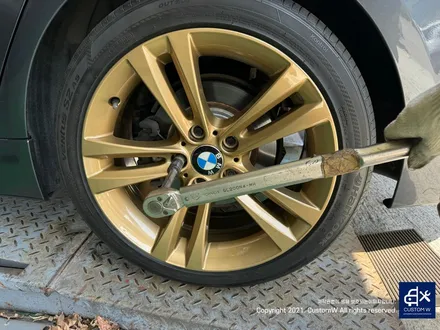 BMW F30 397M 휠 상처 수리 후, 골드 휠 도색 / 용인 처인구