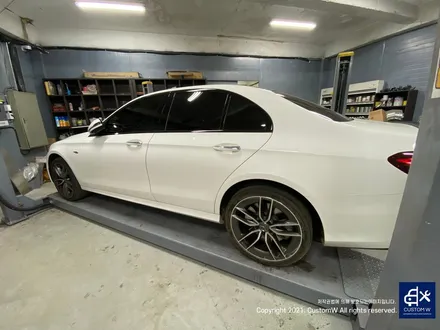 벤츠 E53 AMG 무광 블랙 실버 투톤 휠 도색 + 카본 세라믹 골드 캘리퍼 도색 / 용인 처인구
