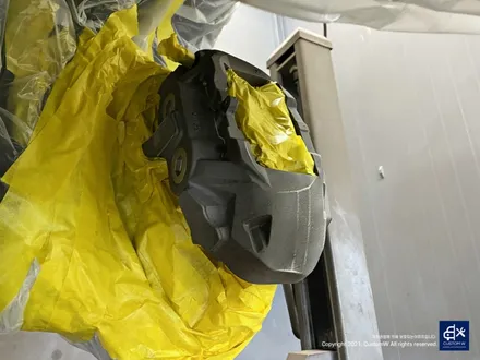 벤츠 GLC350e 리어 범퍼 수리 + 휠수리 후 무광 그레이 휠도색 + 블랙 캘리퍼 도색 / 용인 처인구