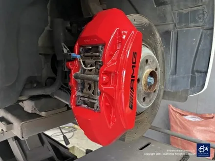 벤츠 E53 AMG 휠수리 후 블랙 실버 투톤 무광 휠도색 + 레드 캘리퍼 도색 / 용인 처인구