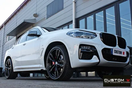 BMW G02 신형 X4 M40i 21인치 블랙유광 휠도색 + M 스포츠 브레이크 레드 캘리퍼 도색 / 용인 처인구