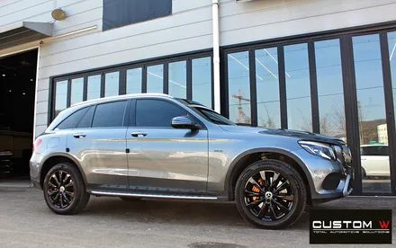 벤츠 GLC350e 블랙유광 휠도색 + 카본 세라믹 골드 캘리퍼 도색 / 용인 처인구