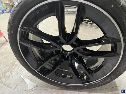 벤츠 E53 AMG 블랙실버 투톤 휠도색 + 레드 캘리퍼 도색 / 용인 처인구