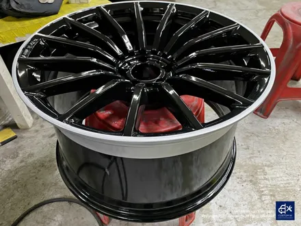 벤츠 GT43 AMG 블랙 실버 투톤 휠도색 & 카본 세라믹 골드 캘리퍼 도색 / 용인 처인구