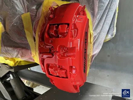 벤츠 신차 GLE53 AMG 블랙유광 휠도색 & 레드 캘리퍼 도색 / 용인 처인구