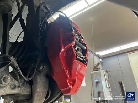 벤츠 E53 AMG 휠수리 후 블랙 실버 투톤 무광 휠도색 + 레드 캘리퍼 도색 / 용인 처인구