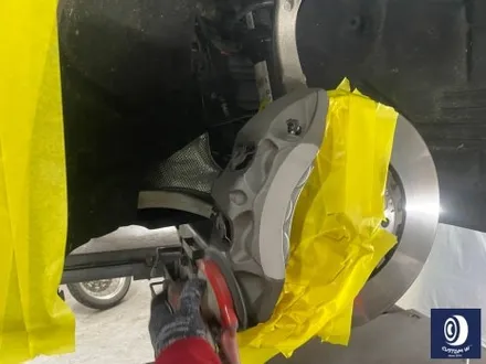 아우디 A7 55TFSI e 20인치 다이아몬드 커팅 가공을 이용한 블랙 폴리시 휠 커스텀 +  부식 방지 블랙 컬러로 캘리퍼 도색 작업까지_! / 용인 처인구