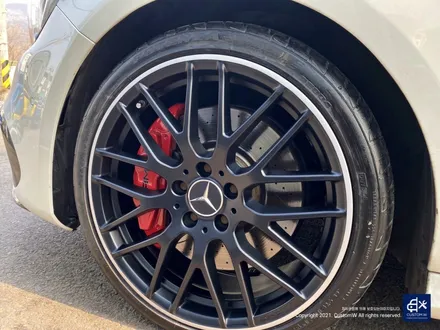 벤츠 A45 AMG 블랙실버 무광 투톤 휠도색 & 레드 캘리퍼 도색 / 용인 처인구