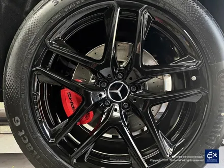 벤츠 GLE53 AMG 블랙유광 휠도색 + 레드 캘리퍼 도색 / 용인 처인구
