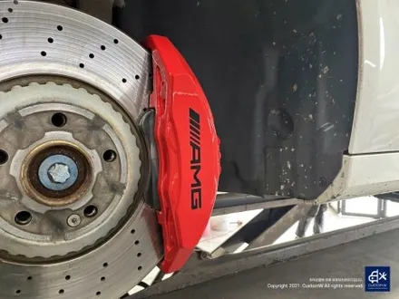 벤츠 E53 AMG 휠수리 후 블랙 실버 투톤 무광 휠도색 + 레드 캘리퍼 도색 / 용인 처인구