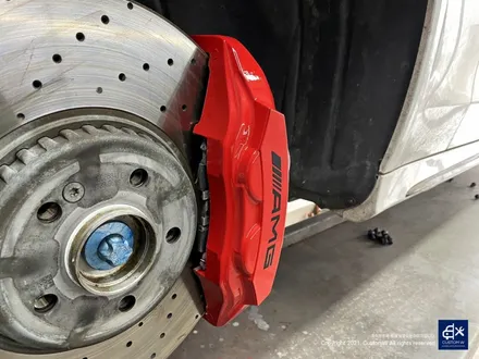 벤츠 C43 AMG 블랙 실버 투톤 유광 휠도색 + 레드 캘리퍼 도색 / 용인 처인구