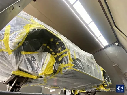 벤츠 GLE53 AMG 잘 못된 휠수리 박리 제거 후, 블랙유광 휠도색 + 레드 캘리퍼 도색 / 용인 처인구