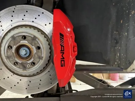 벤츠 E53 AMG 휠수리 후 블랙 실버 투톤 무광 휠도색 + 레드 캘리퍼 도색 / 용인 처인구