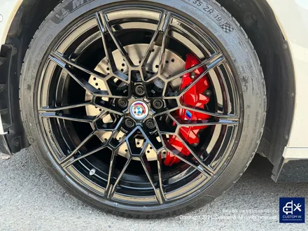 BMW G82 M4 826M 휠 상처 수리 후, 블랙 유광 휠 복원 도색 그리고 레드 캘리퍼 도색 작업까지_! / 용인 처인구