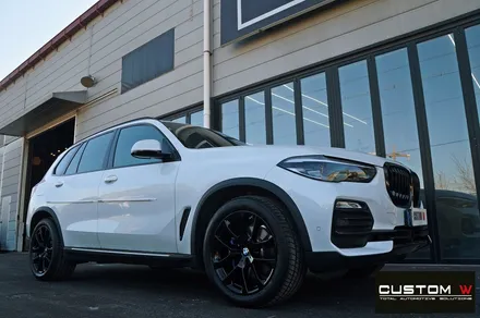 BMW 신형 G05 X5 30d 블랙유광 휠도색 + 블루 캘리퍼 도색 / 용인 처인구