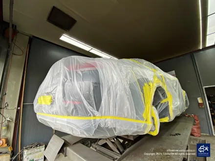 벤츠 CLS450 마차휠 수리 후 블랙유광 휠도색 + 카본 세라믹 골드 캘리퍼 도색 / 용인 처인구