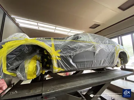 벤츠 GT43 AMG 휠수리 후 투톤 유광 휠도색 + 카본 세라믹 골드 캘리퍼 도색 / 용인 처인구