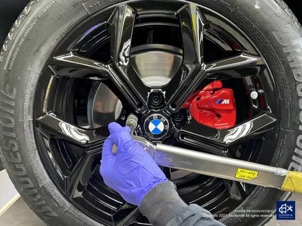 BMW X3 블랙유광 휠도색 + 레드 캘리퍼 도색 / 용인 처인구