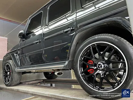 벤츠 G63 AMG G바겐 22인치 블랙 실버 투톤 유광 휠도색 / 용인 처인구